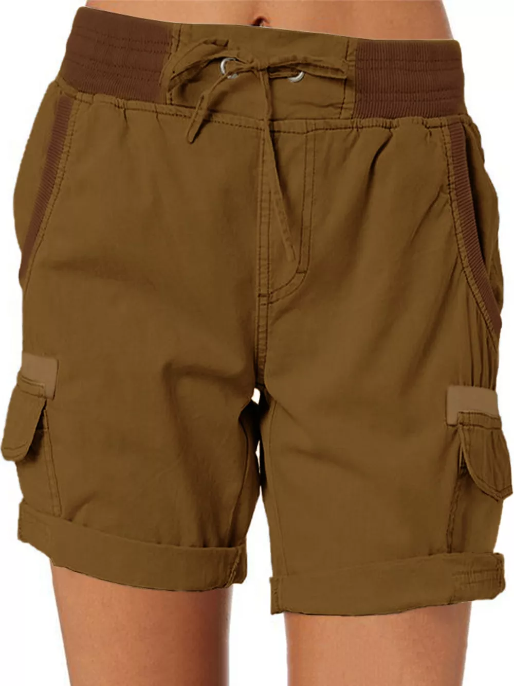 Full Size Drawstring Cargo Shorts Plus Size, image 29