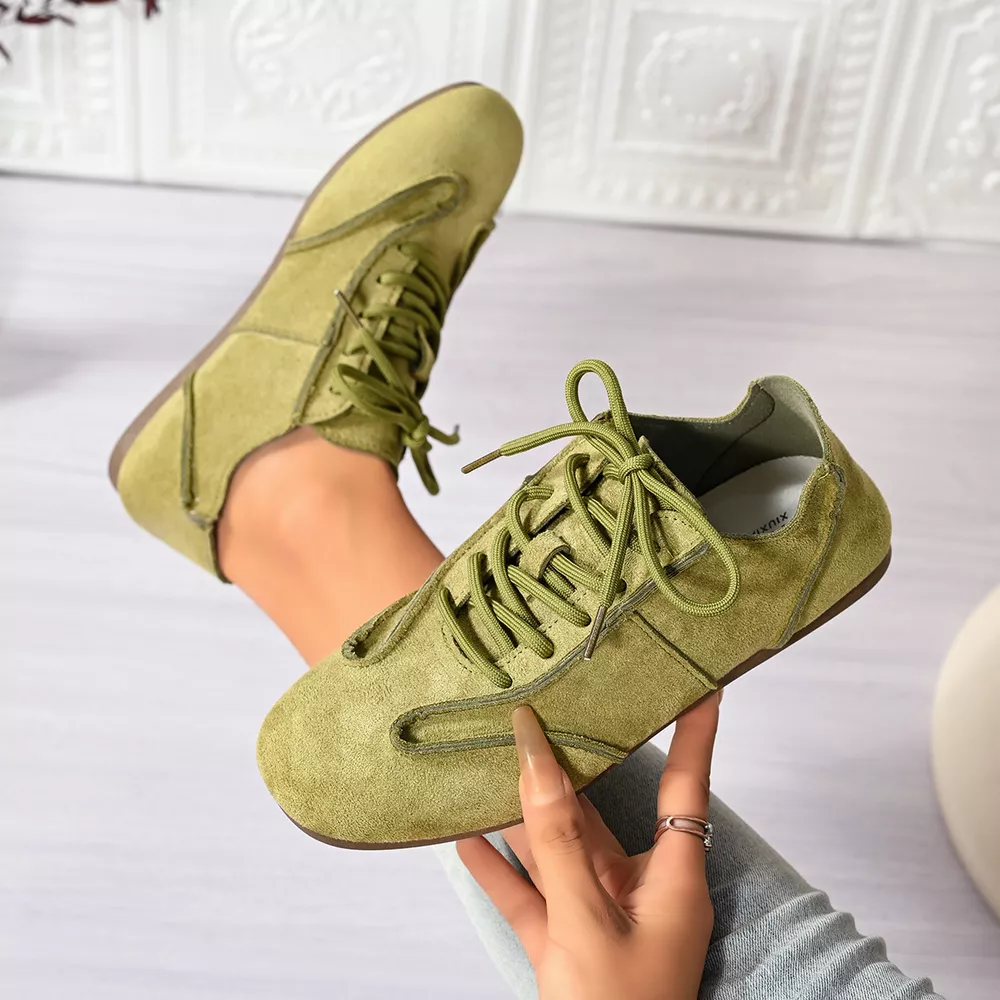 Lace Up Round Toe Sneakers, image 5