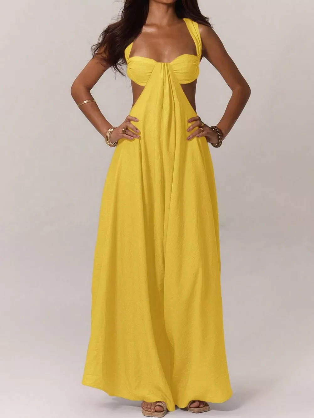 Backless Wide-Leg Jumpsuit with Cut-out Detail, image 15