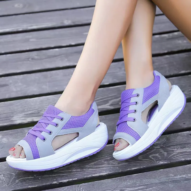 Mesh Breathable Platform Sandals, image 7