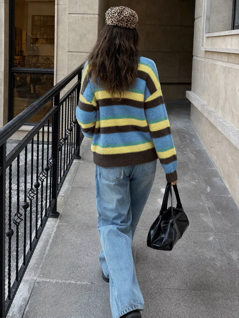 Striped Dropped Shoulder Sweater, image 6