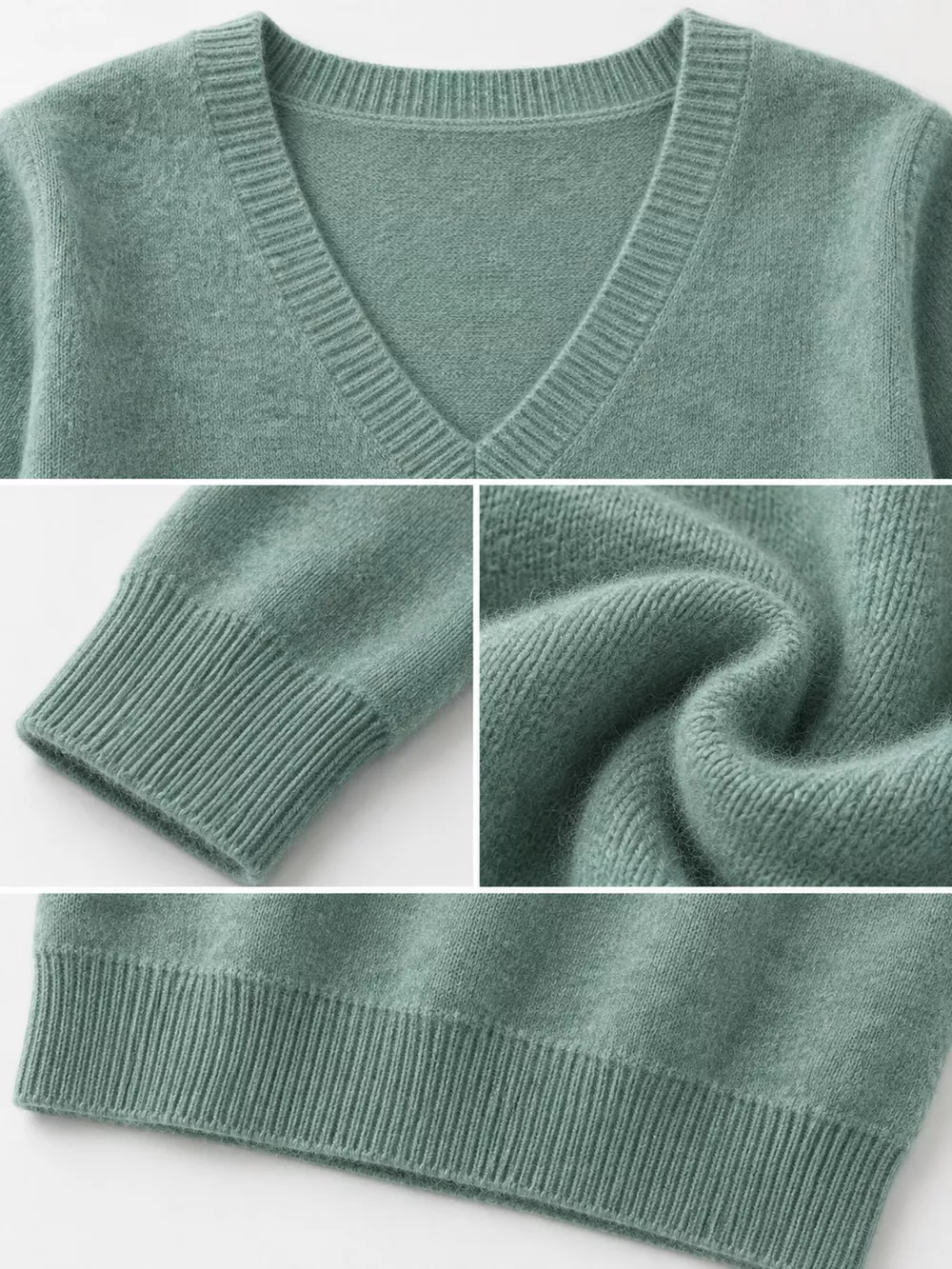 V-Neck Solid Color Sweater, image 24