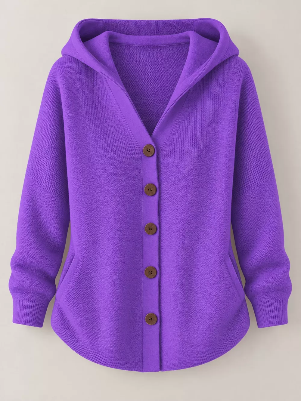 Full Size Hooded Button-Down Knit Cardigan Plus Size, image 31