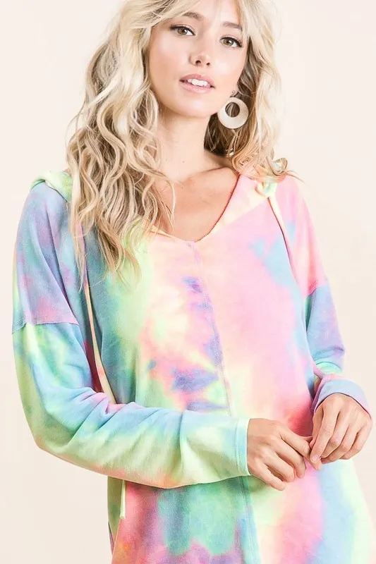 Tie Dye Terry Long Sleeve Hoodie, image 9