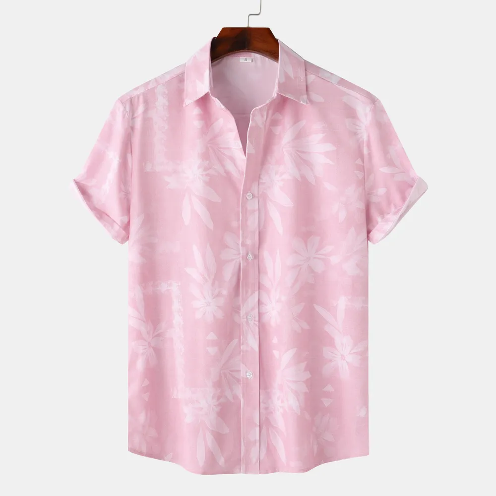 Men's Print Short Sleeve Button-Up Shirt, image 5