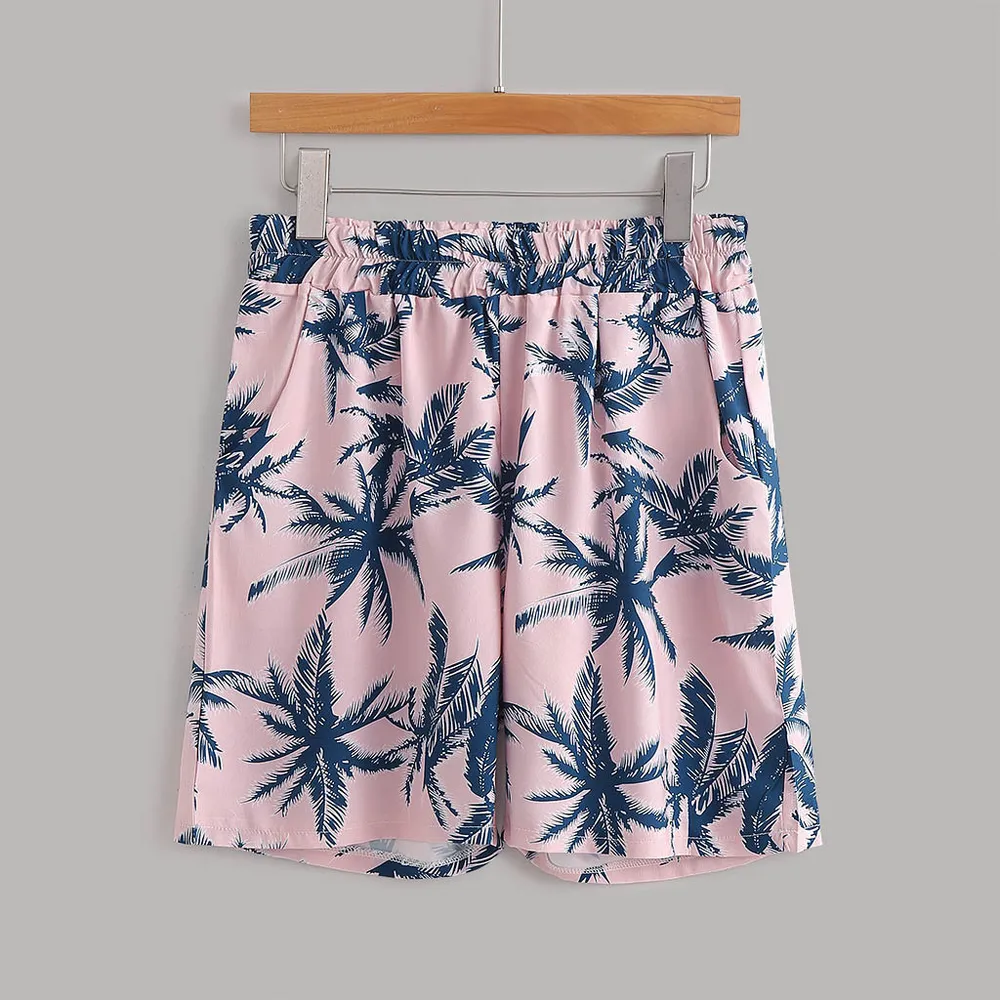 Men's Full Size Tropical Print Hawaiian Style Top and Shorts Set Plus Size, image 4
