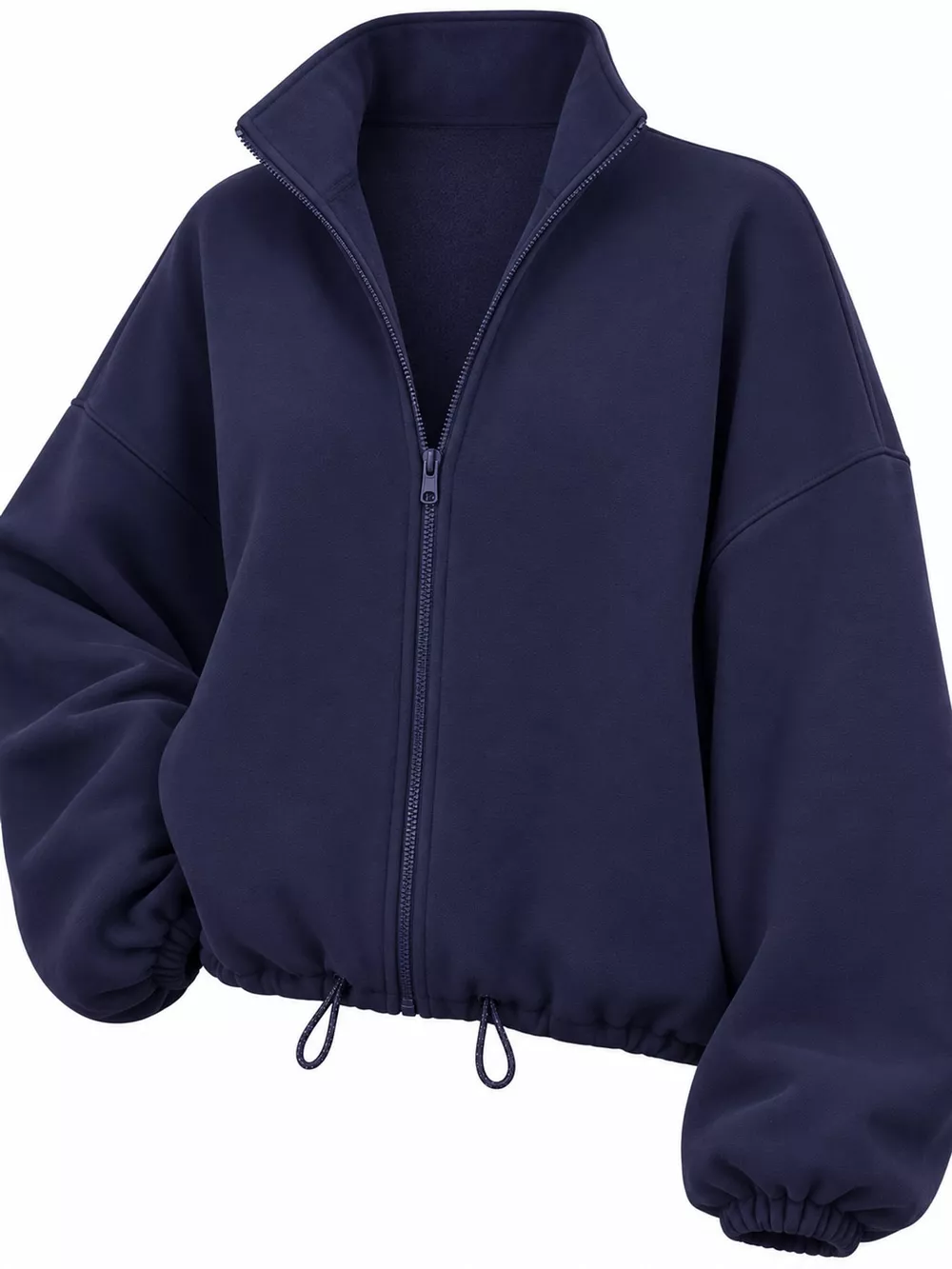 Drawstring Hem Zip Up Jacket, image 14