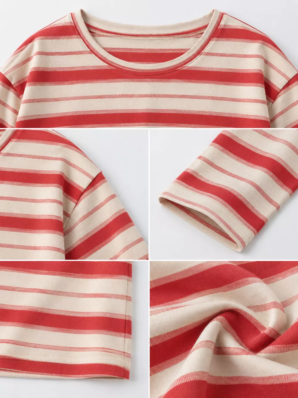 Oversized Striped Crew Neck T-Shirt, image 22