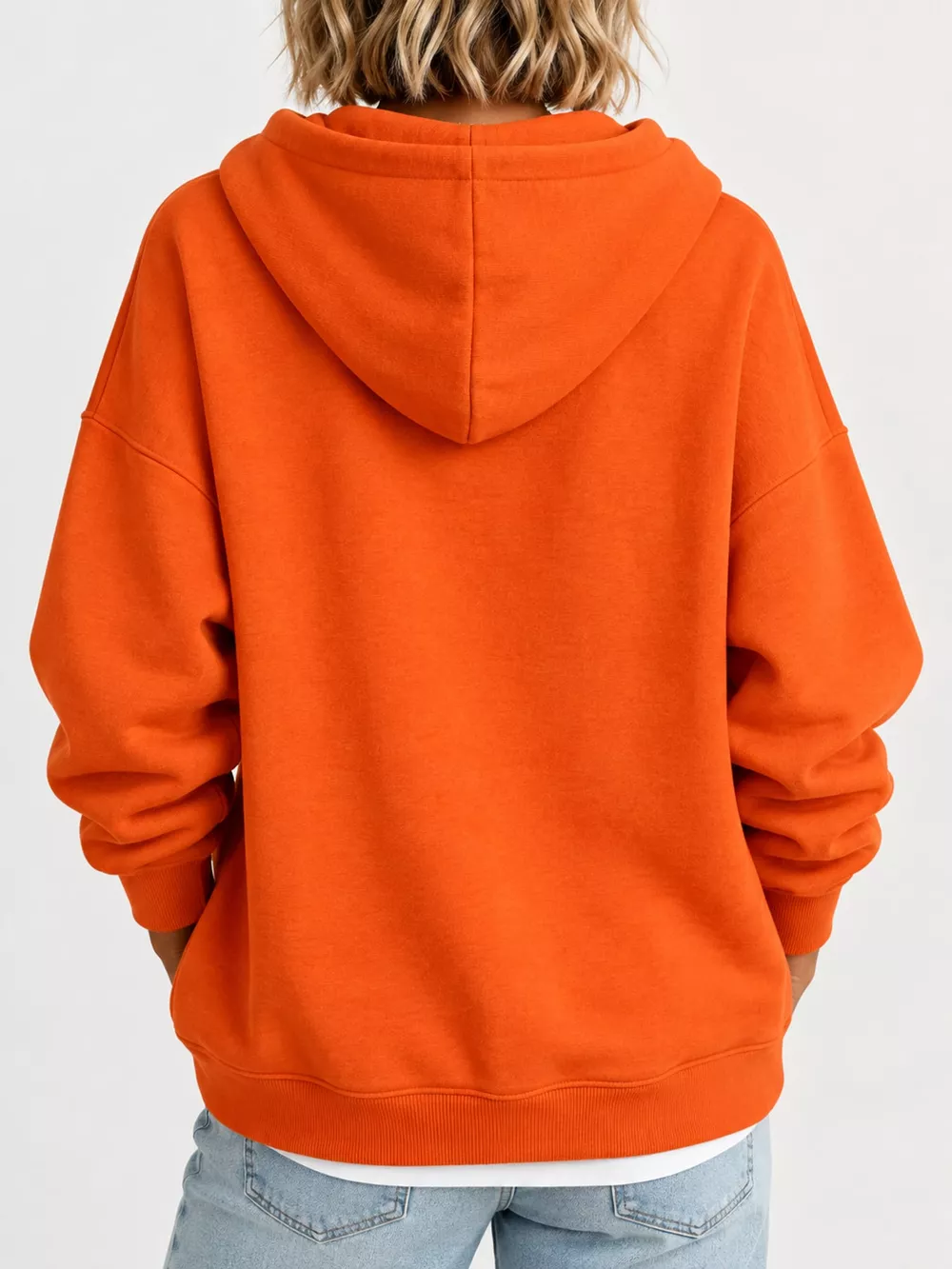 Drawstring Dropped Shoulder Hoodie, image 19