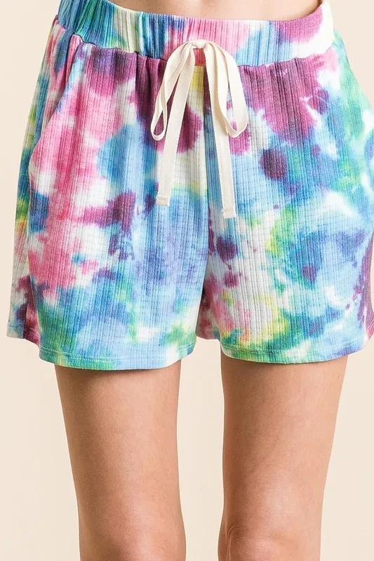 Tie Dye French Terry Casual Shorts
