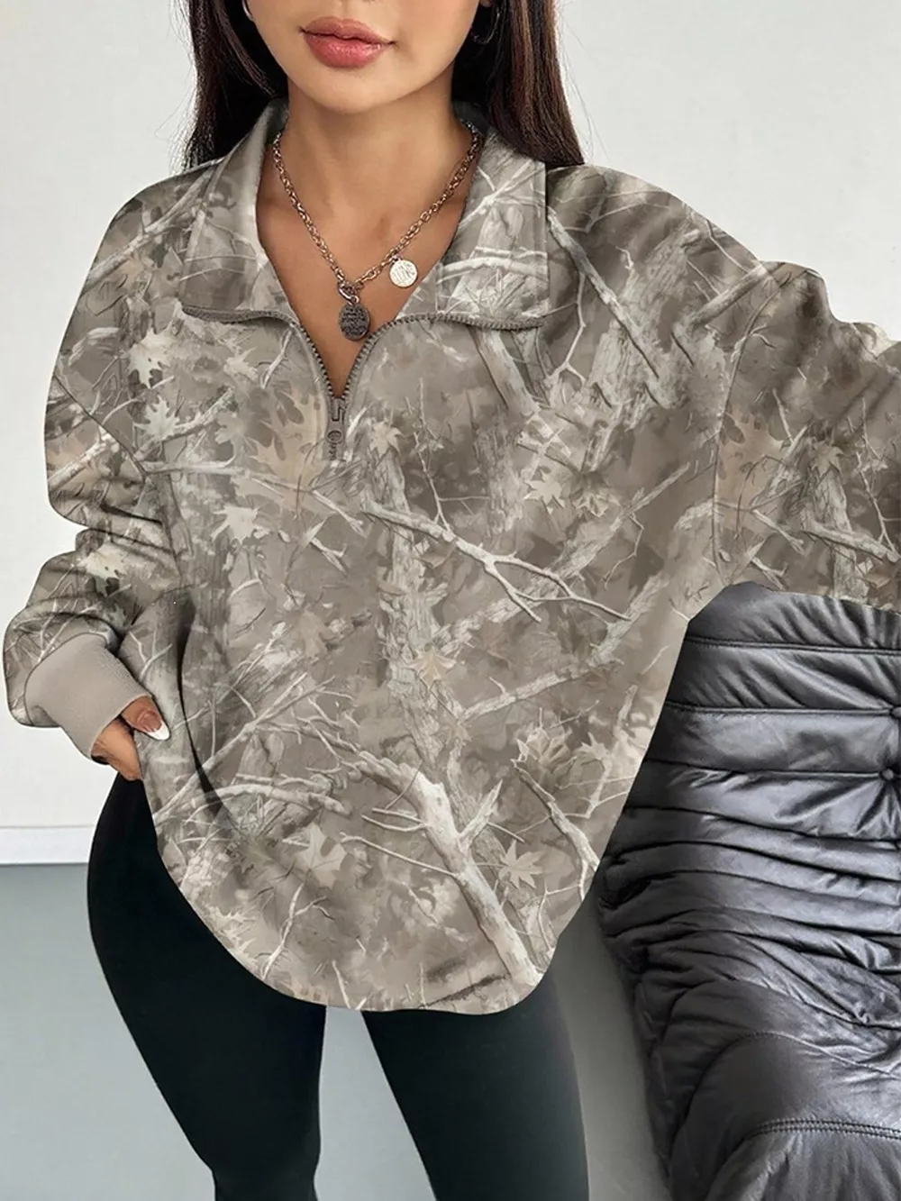 Quarter-Zip Long Sleeve Sweatshirt, image 5