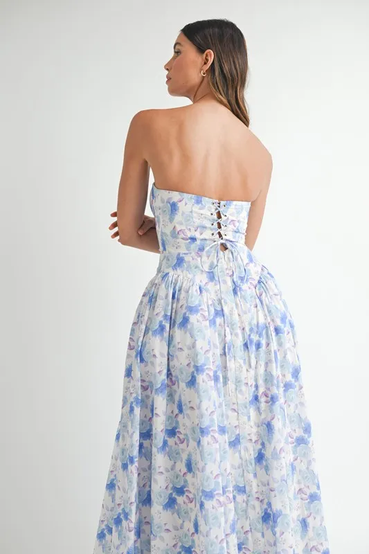 Sweetheart Neckline Floral Printed Midi Dress, image 8