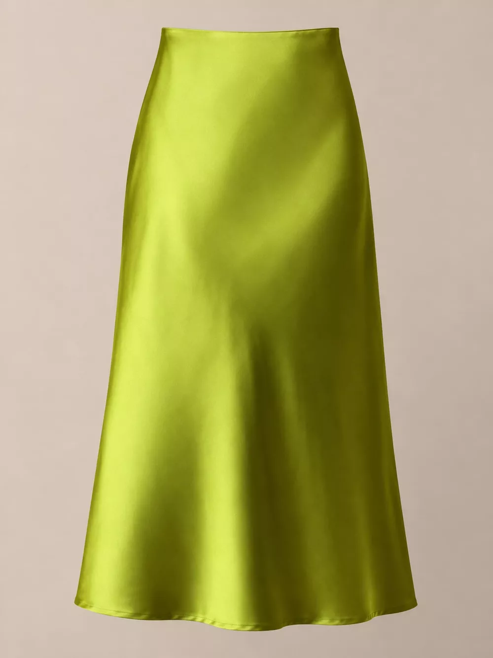 High-Waisted Satin Midi Skirt, image 40