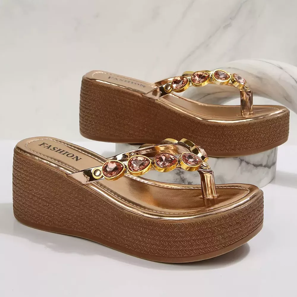Toe Post Wedge Sandals, image 9