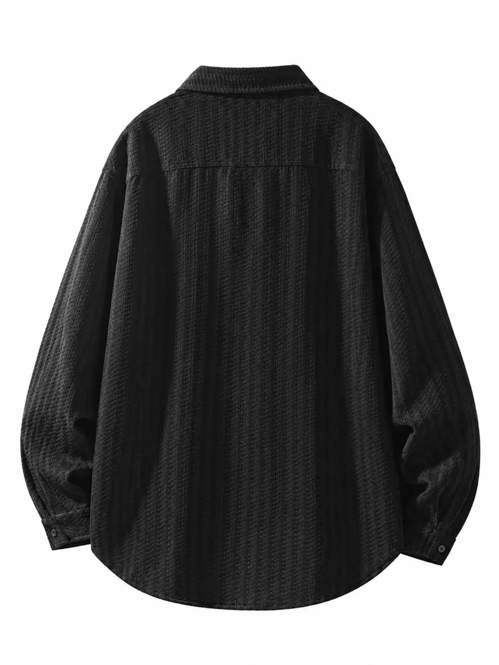 Men's Plus Size Button Up Long Sleeve Shacket, image 11