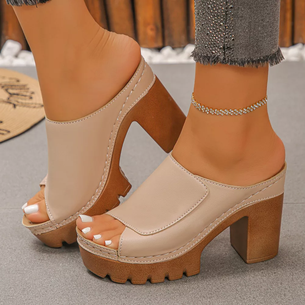 Open Toe Block Heels Sandals, image 3
