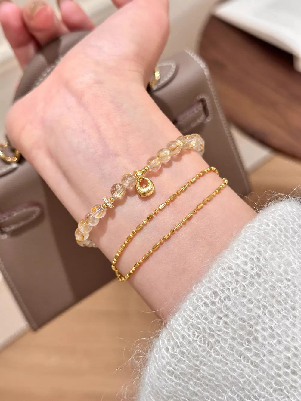 Beaded Bracelet with Charm, image 2
