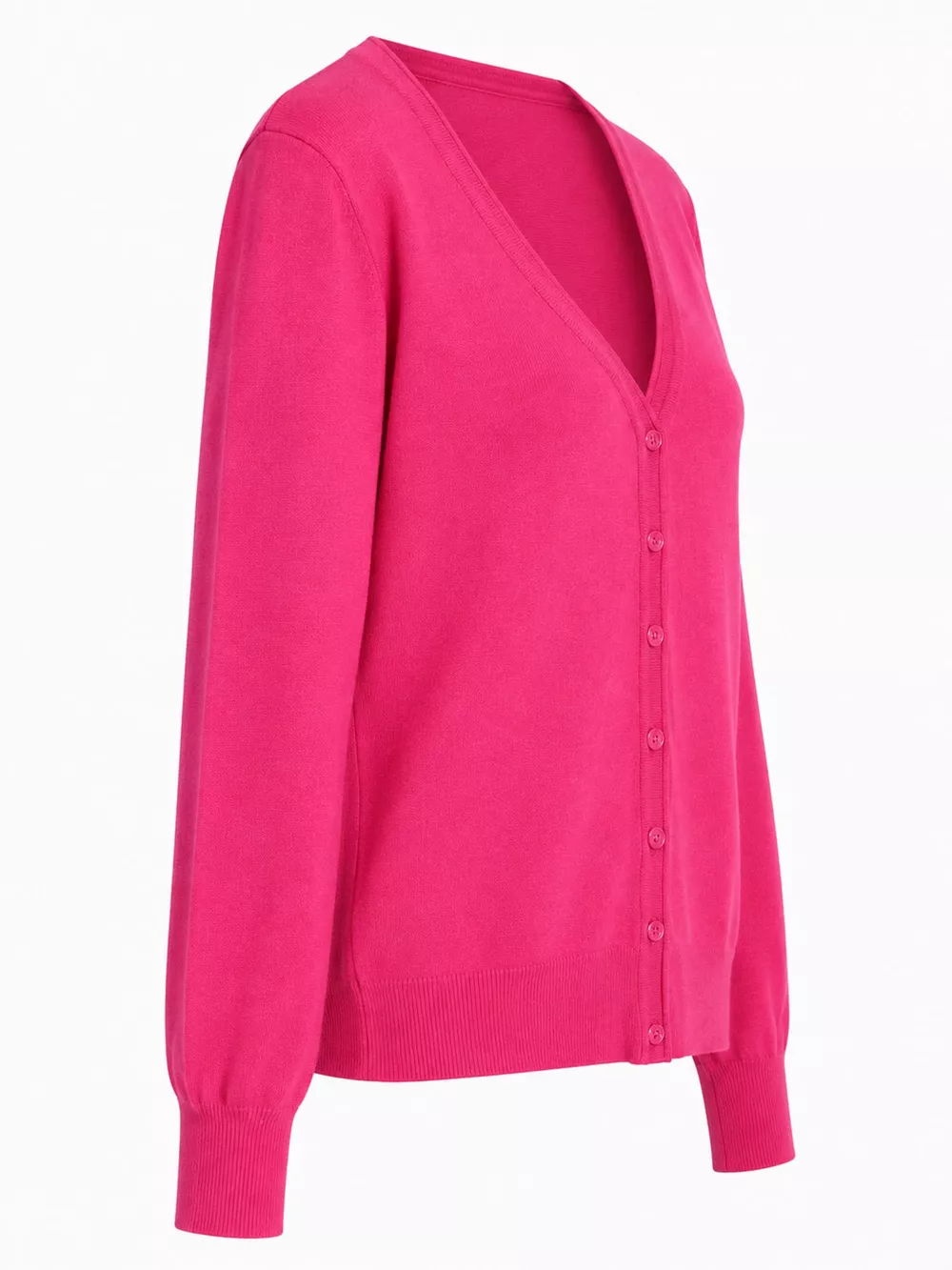 Classic V-Neck Button-Down Knit Cardigan, image 82