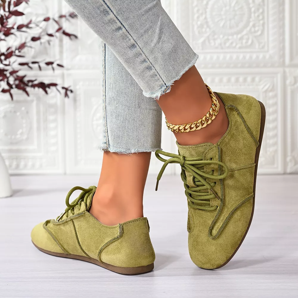 Lace Up Round Toe Sneakers, image 4