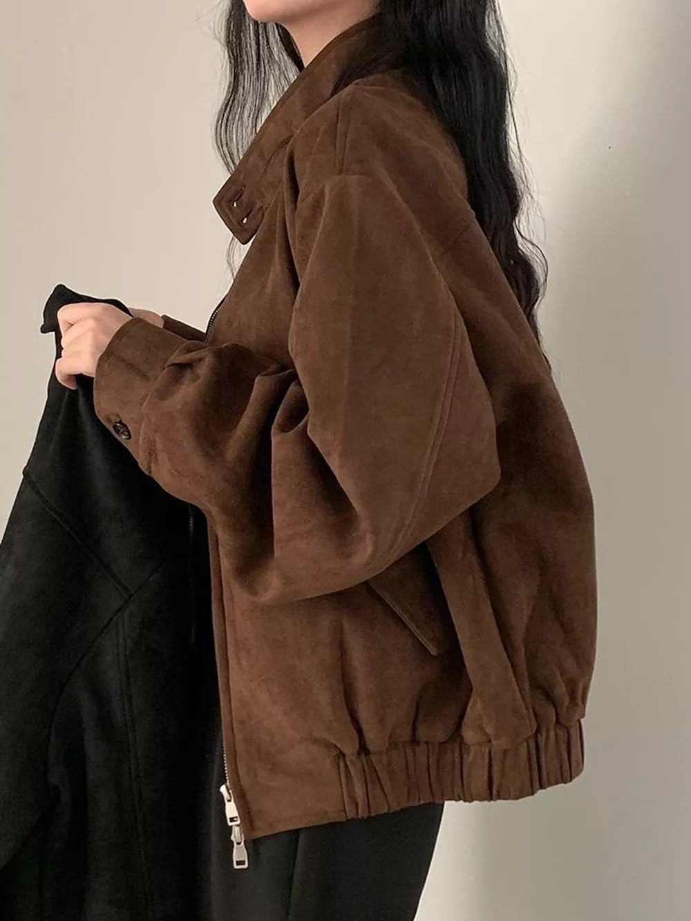 Stand Collar Zip Up Jacket, image 4