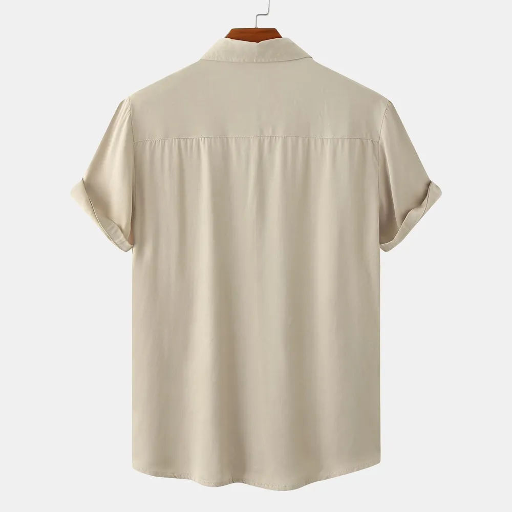 Men's Plus Size Casual Short Sleeve Button Down Shirt, image 16