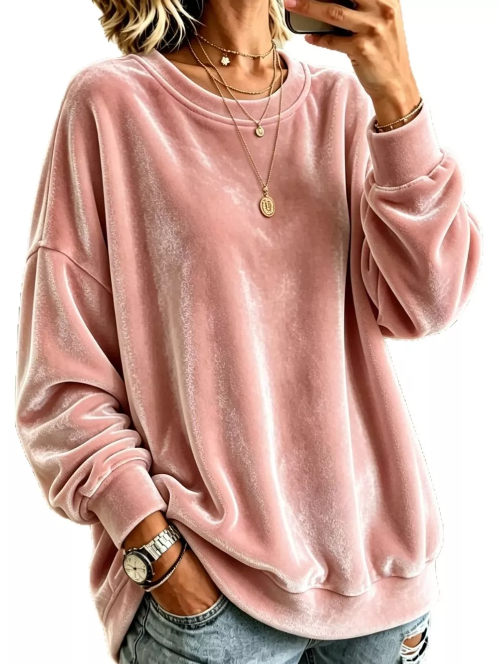 Full Size Crew Neck Drop Shoulder Sweatshirt Plus Size, image 30