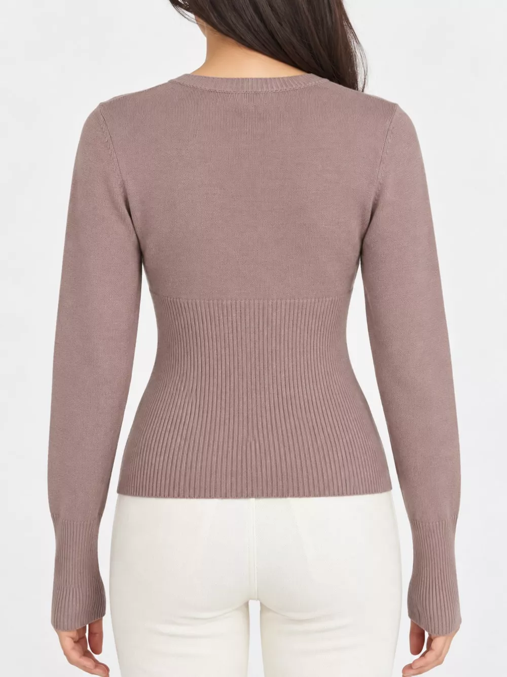 Slim-Fit Ribbed Knit Button-Down Cardigan, image 37