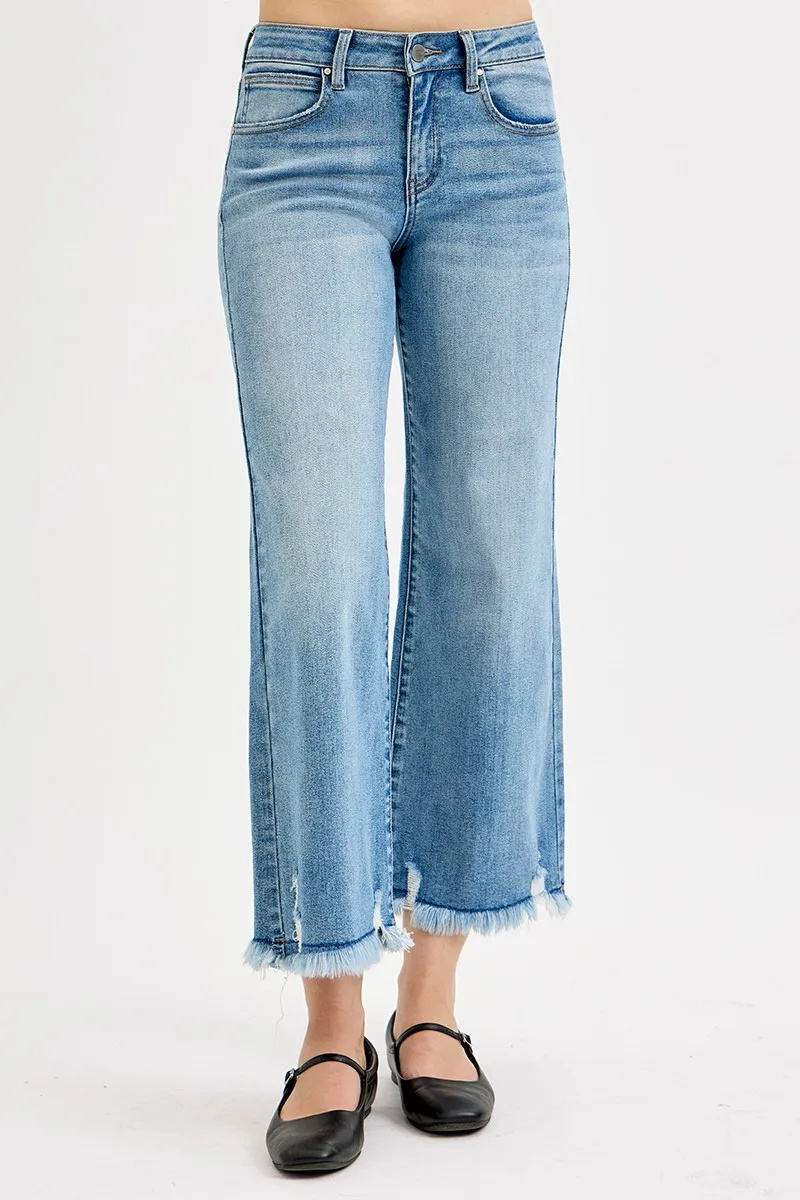 Full Size Mid Rise Crop Wide Leg Jeans Plus Size, image 5