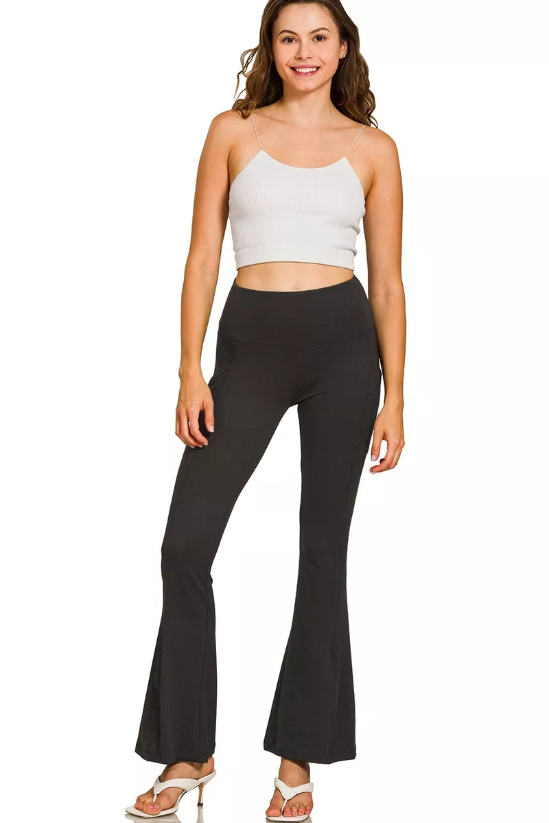 Brushed Dty Microfiber Flare Pants, image 3