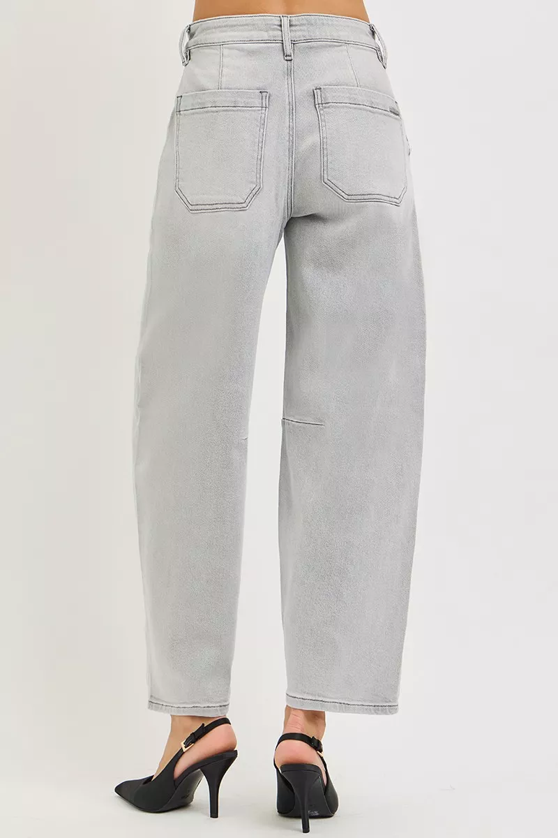 Slouchy Cropped Barrel Jeans, image 6