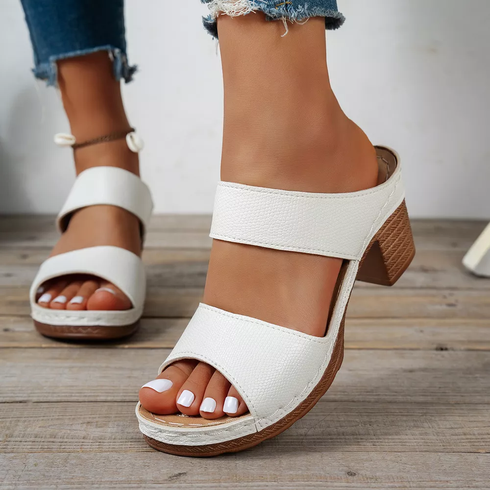 Open Toe Block Heels Sandals, image 8