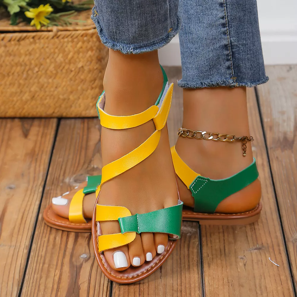 Open Toe Flats Sandals, image 9