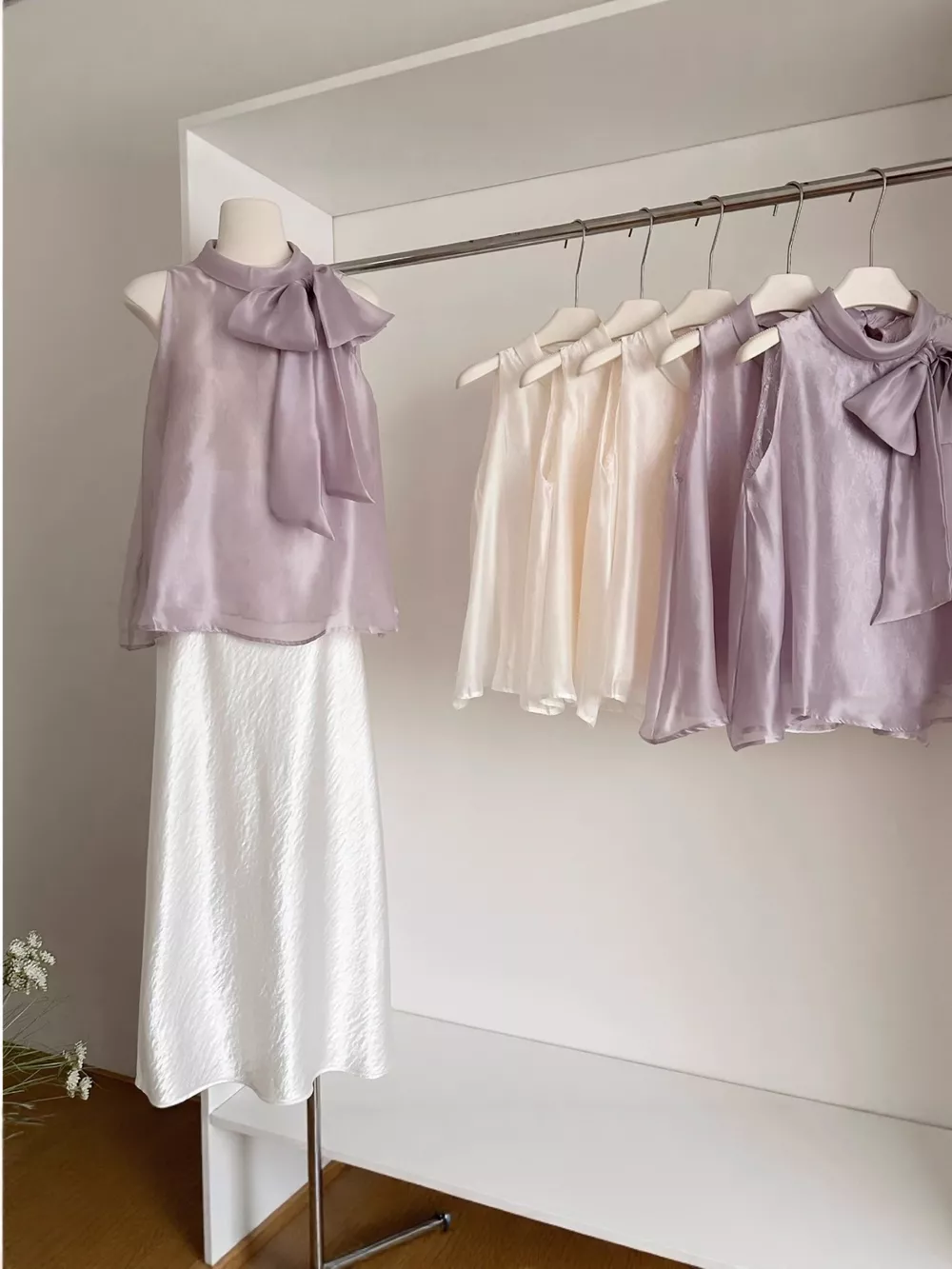 Bow Chiffon Sleeveless Top, image 9