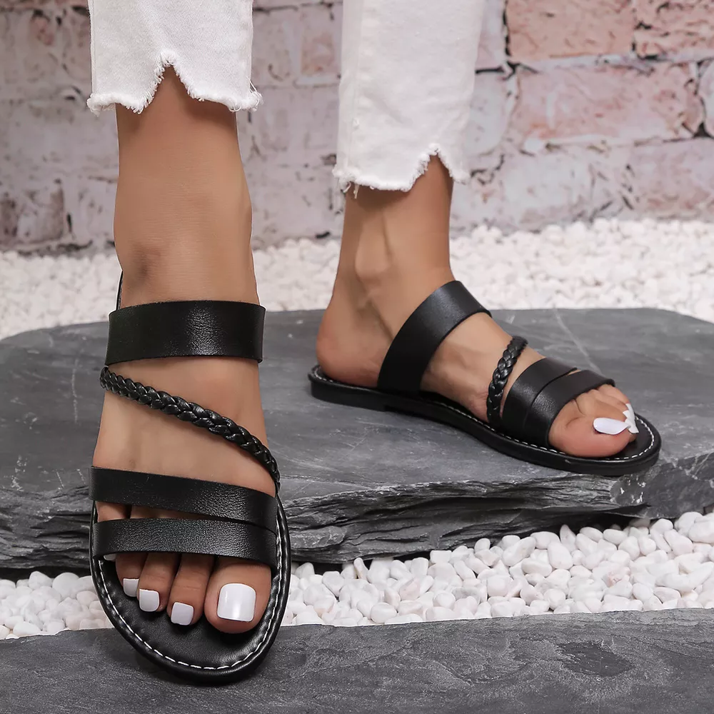 Open Toe Flats Sandals, image 5