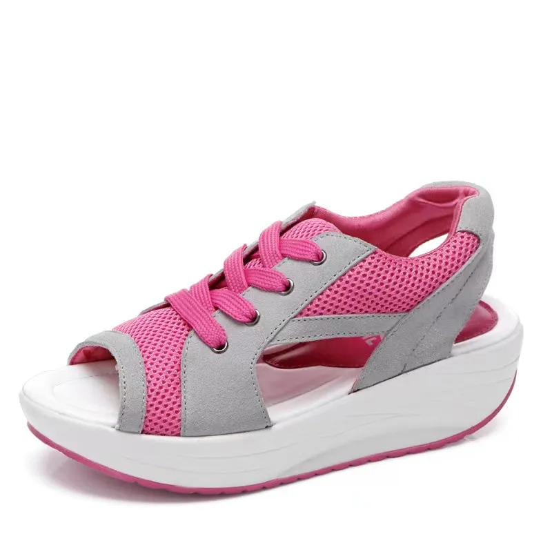 Mesh Breathable Platform Sandals, image 4