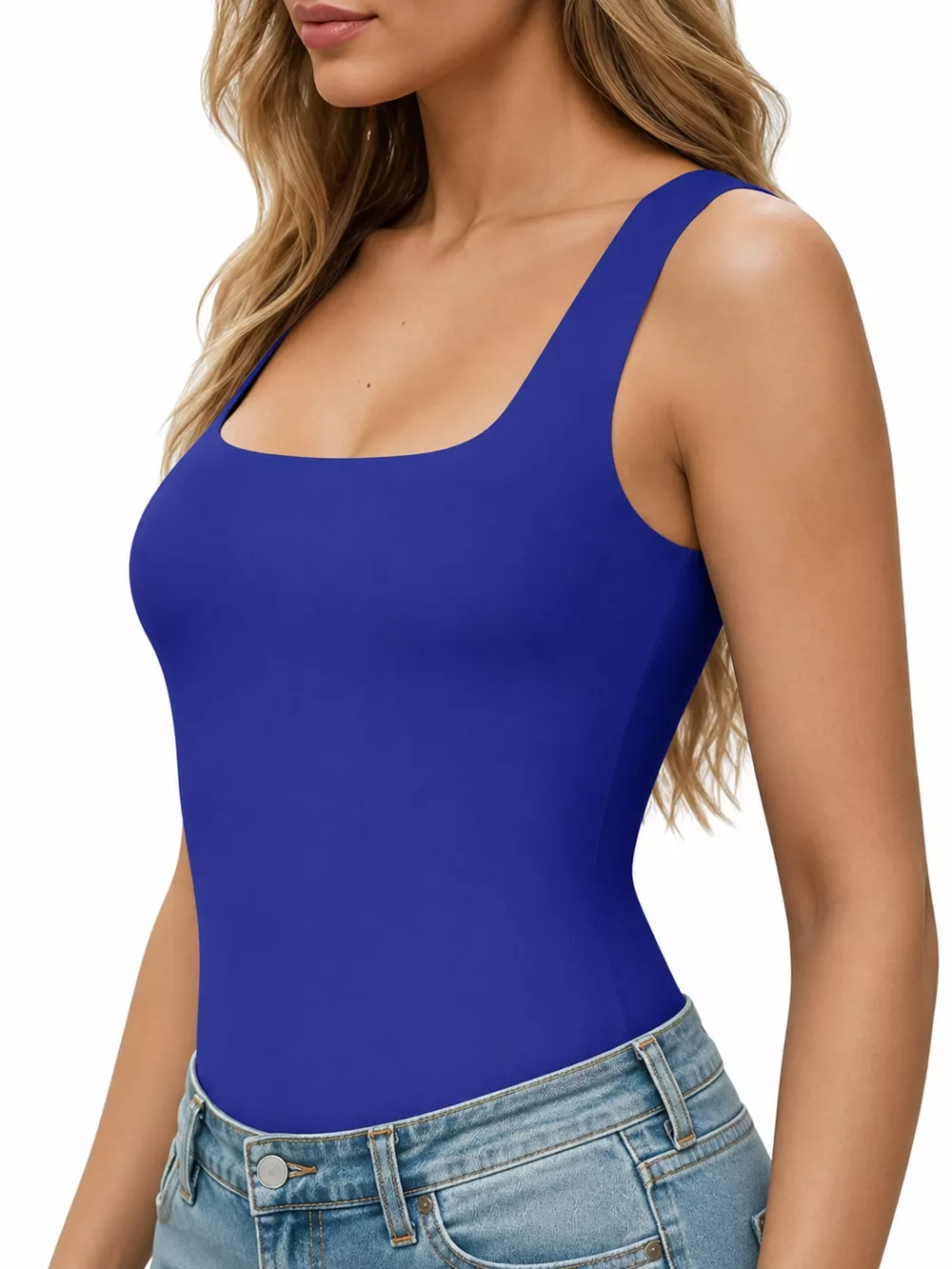 Square Neck Slim-Fit Tank, image 32