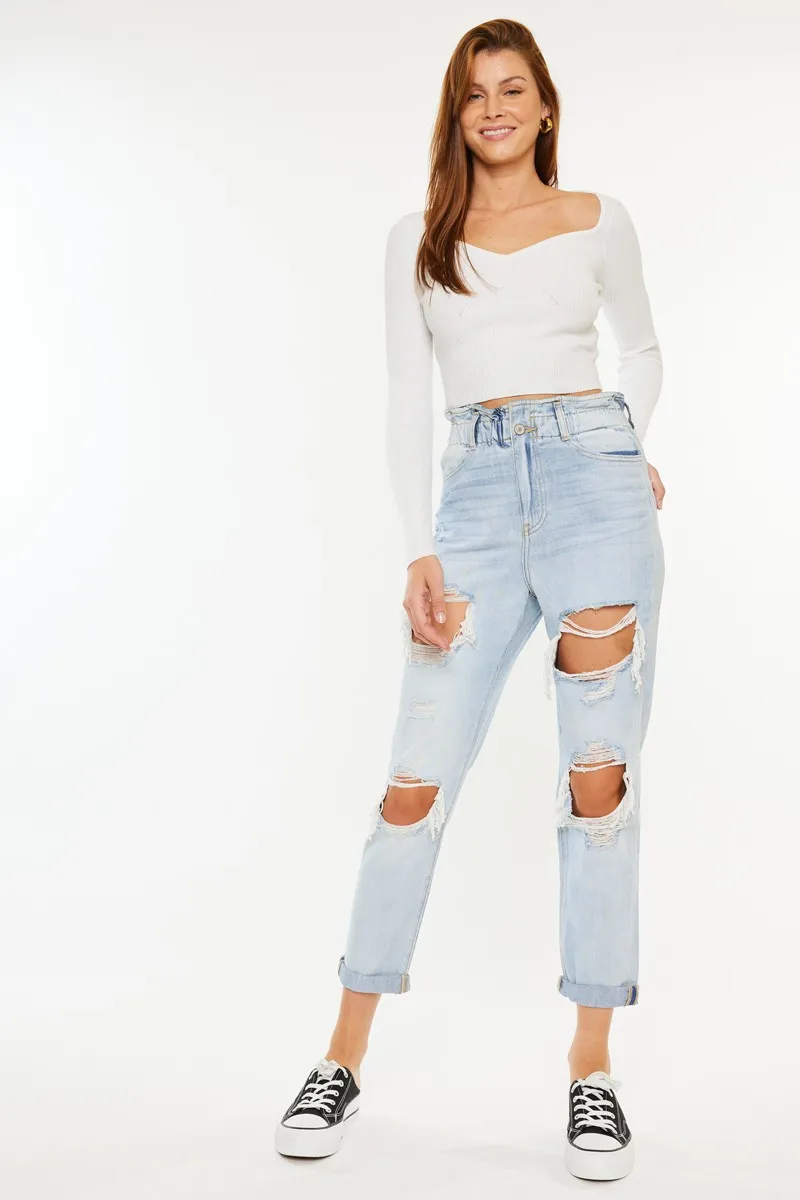 Open Pack Paperbag Mom Jeans, image 3