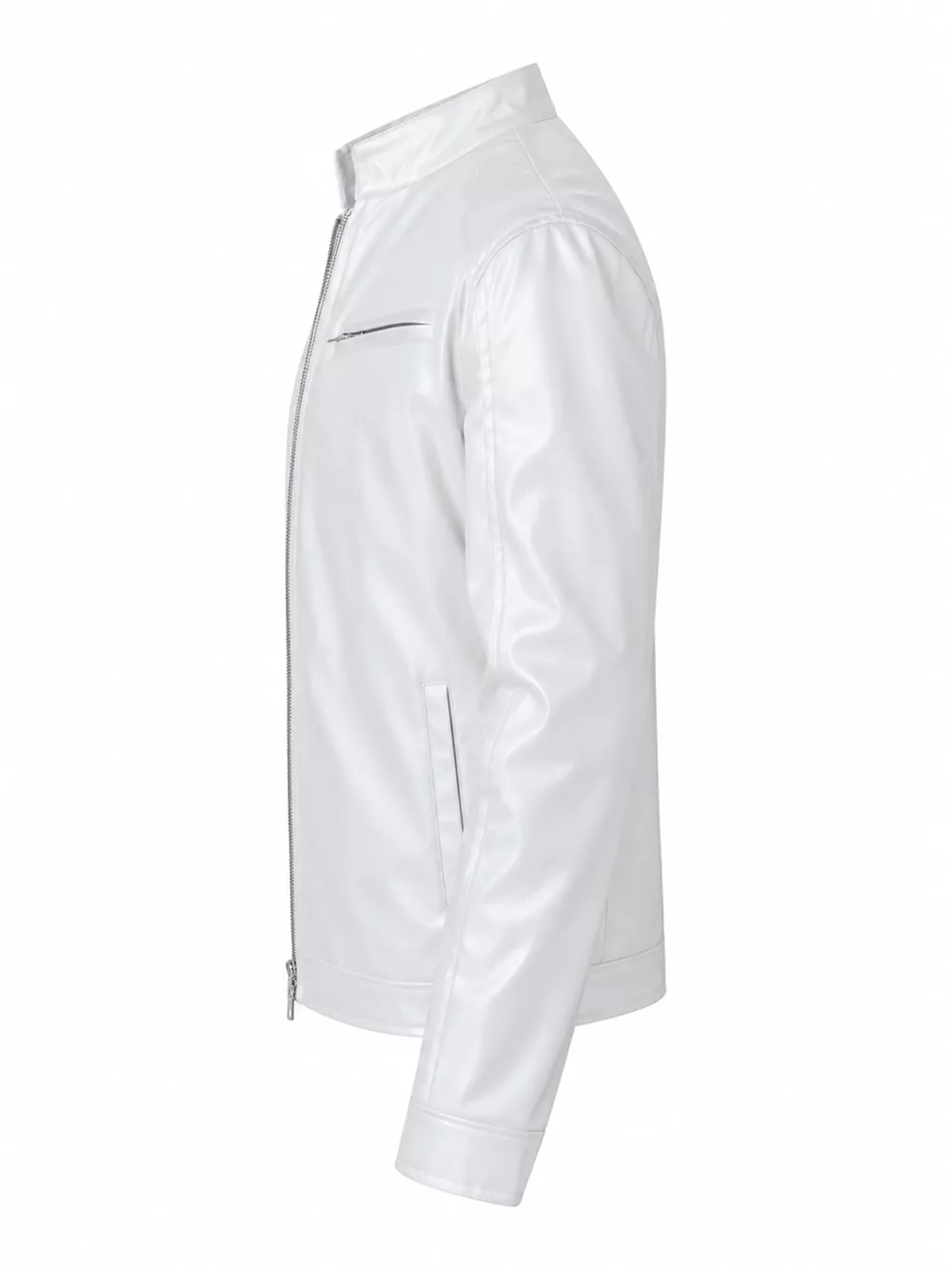 Men's Full Size Faux Leather Zip Up Jacket Plus Size, image 42