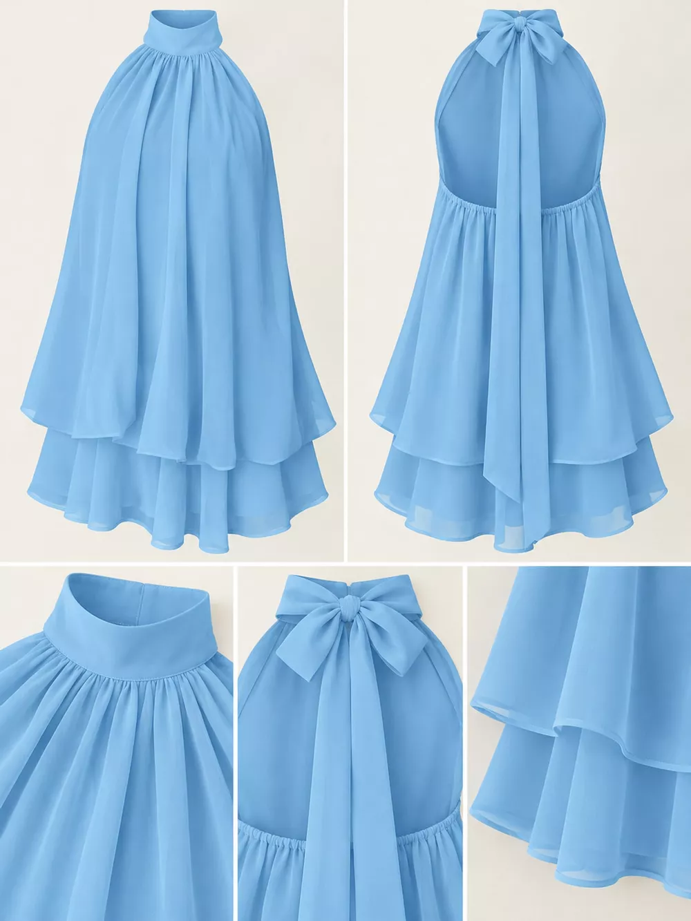 Halter Neck Ruched Mini Dress, image 33