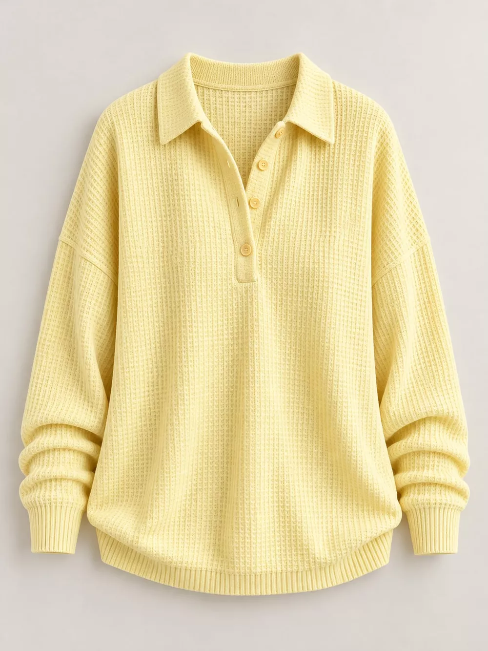 Full Size Waffle Knit Dropped Shoulder Top Plus Size, image 16
