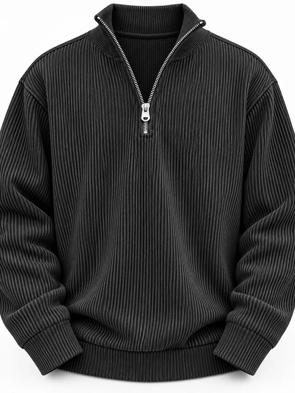 Men's Full Size Quarter-Zip Long Sleeve Sweatshirt Plus Size, image 45