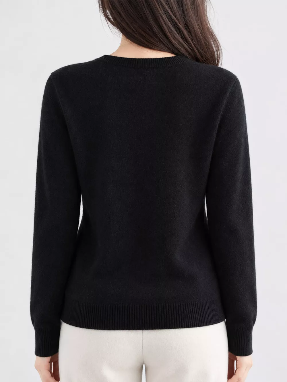 Classic Crew Neck Knit Cardigan, image 9