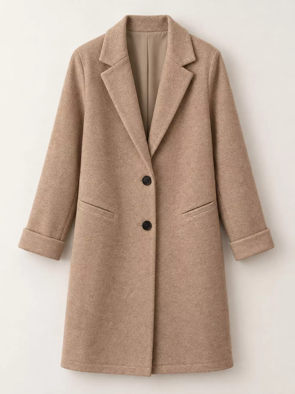 Full Size Lapel Collar Button Up Coat Plus Size, image 12