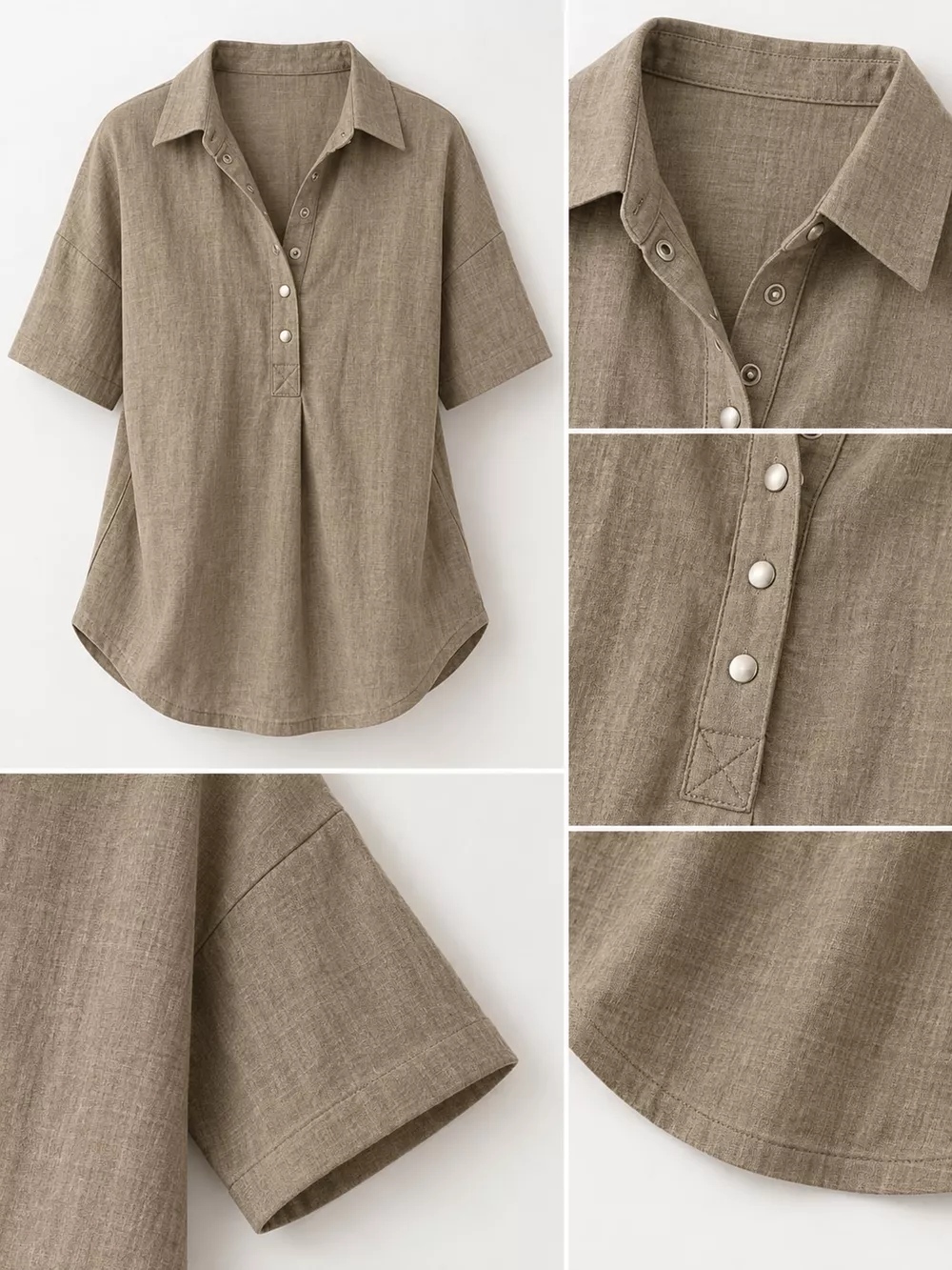 Snap Down Short Sleeve Shirt, image 34