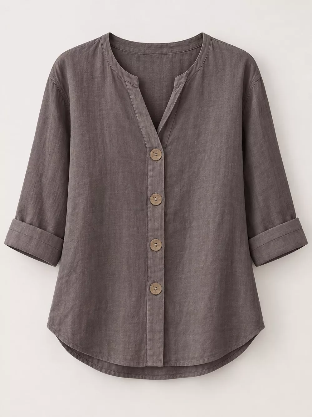 Notched Button Down Shirt, image 47
