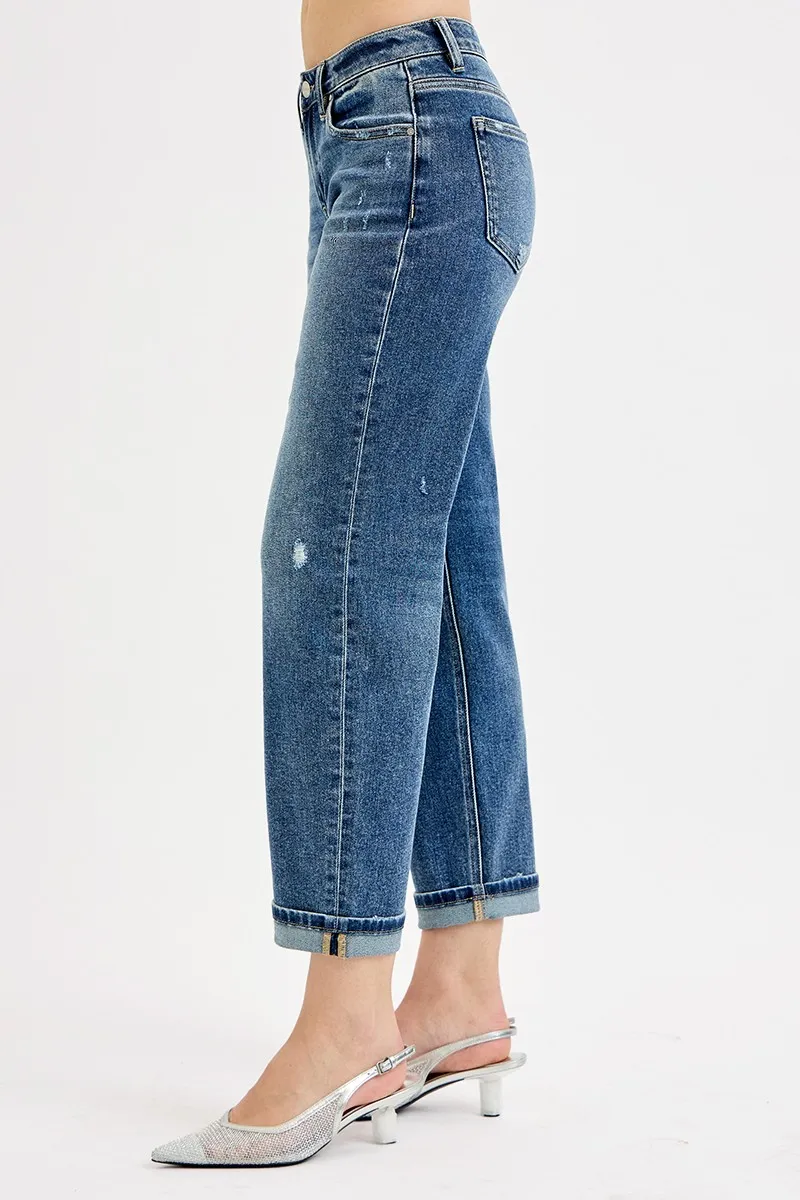 Full Size Low Rise Crop Boyfriend Jeans Plus Size, image 4