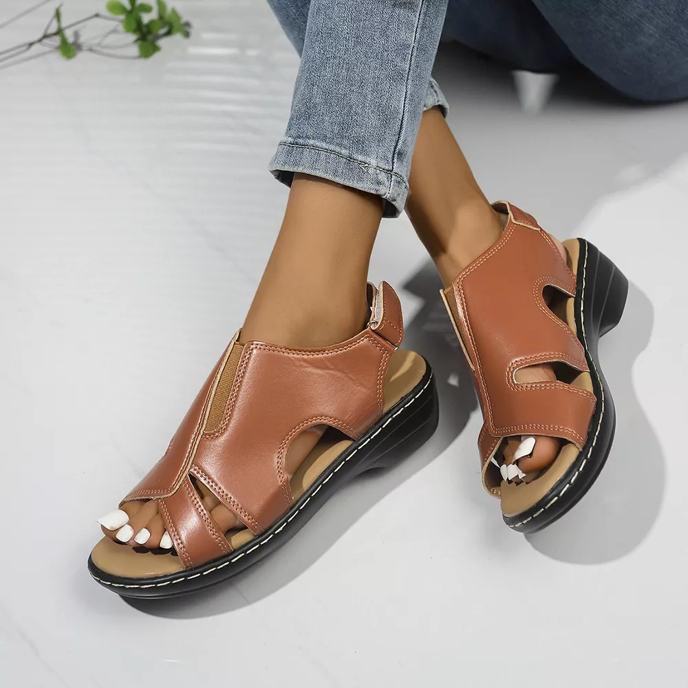 Peep Toe Wedge Sandals, image 10