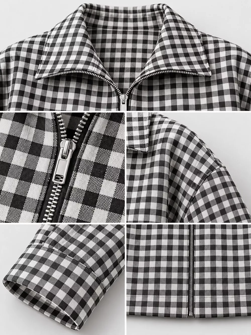 Plaid Zip-Up Jacket, image 6