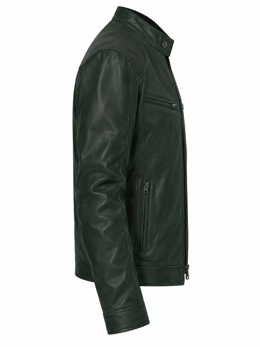 Men's Full Size Faux Leather Zip Up Jacket Plus Size, image 46