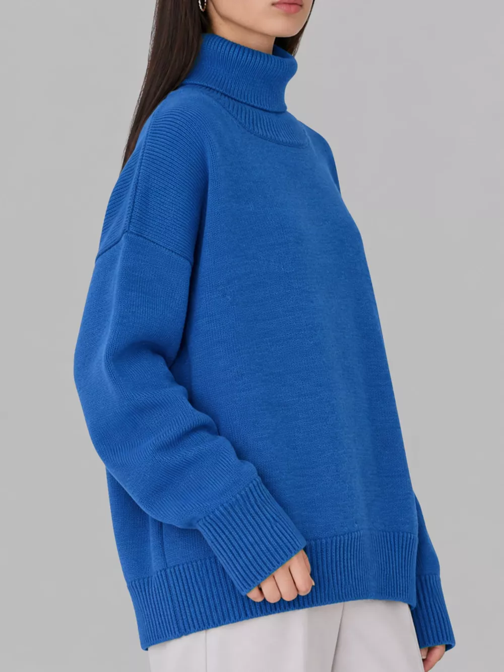 Turtleneck Dropped Shoulder Sweater, image 23